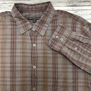 John Varvatos USA Button Up Shirt Men M Multicolor Plaid Cotton Lightweight